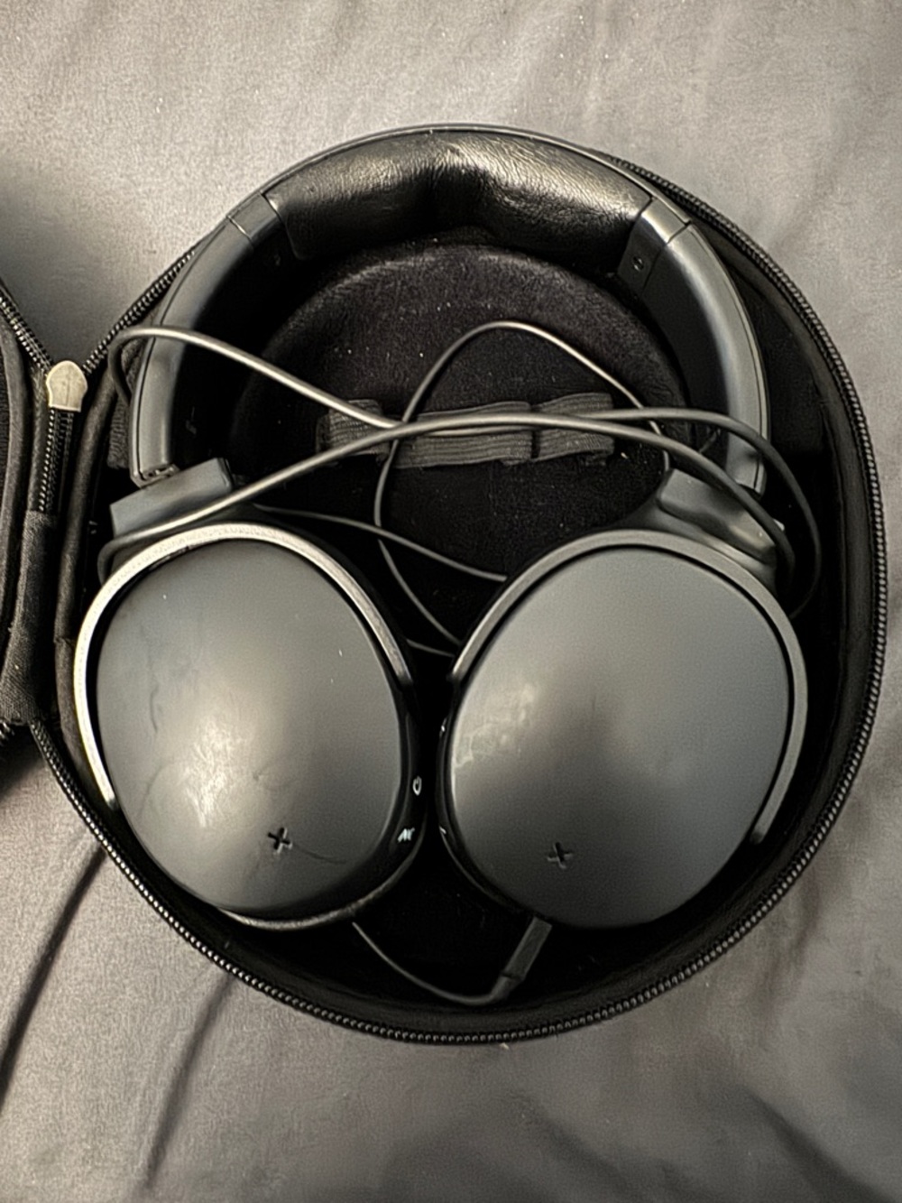 Black Over-Ear Wireless Headphones with Carry Case